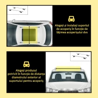 HOMCOM Bare transversale auto 135 cm, portbagaj blocabil cu 2 chei, compatibile cu șine laterale de 120 cm, argintie(m-6)