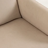 HOMCOM Recliner Armchair, Push Back Recliner Chair with Massage & Heat, Adjustable Armrests, Dual Side Pockets, Beige(m-10)