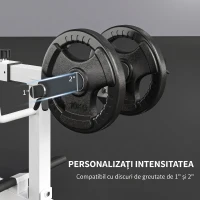 SPORTNOW Aparat pentru Gambe din Șezut Reglabil, Alb(m-4)