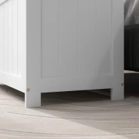 HOMCOM Opbergkist Opbergdoos Speelgoedkist, MDF, 2 handvatten, 81 x 40 x 46 cm, Wit(m-9)