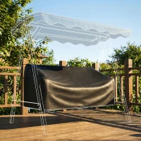 Outsunny 3-zits tuinbank beschermhoes, waterdicht, winddicht en UV-bestendig, 420D Oxford-weefsel(m-2)