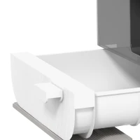 PawHut Hooded Cat Litter Box, Kitten Litter Tray, with Lid, Scoop, Filter, Flap Door, Light Grey(m-10)