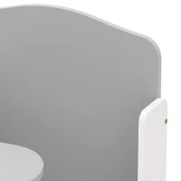 AIYAPLAY Kids Table and Chair Set, Children Desk and Chair with Storage Bins for Playing, Reading, Painting, for Ages 3-5, Grey(m-11)