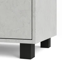 HOMCOM Mueble para Zapatos con 2 Puertas Cajón 5 Compartimentos y Estantes Ajustables Gris(m-9)
