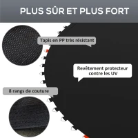 SPORTNOW Tapis de rechange pour trampoline tapis de saut de remplacement, compatible trampoline Ø 3 m et ressorts de 14 cm(m-5)