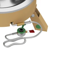 Outsunny 7000W Camping Stove with Piezo Ignition, High Power Gas Stove with 50kg Capacity and Carry Bag for Outdoor Hiking Khaki(m-10)