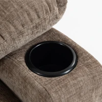 HOMCOM TV-fauteuil met sta-op-hulp, elektrische relaxfauteuil met massage en warmte, ligfunctie, USB-aansluitingen, bruin(m-12)