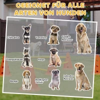 PawHut 6-delige Honden Agility-Set voor Training - Hindernisset met 12 Kegels, 6 Horden en Draagtas(m-8)