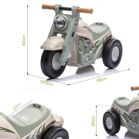 AIYAPLAY Glijauto in motor-ontwerp met muziek en bubbels voor 2-5 jaar, Crèmewit(m-3)