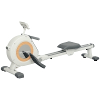 SPORTNOW Roeiapparaat met 16 verstelbare niveaus, LCD-monitor en mobiele telefoonhouder, voor thuisfitness, 150 kg belastbaar