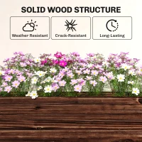 Outsunny 2-Tier Wooden Raised Planter, Raised Garden Bed on Legs with Drainage Holes and Bed Liner, Elevated Garden Planter(m-8)