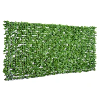 Outsunny Kunsthaag wanddecoratie privacy haag planten haag lichtgroen(m-10)
