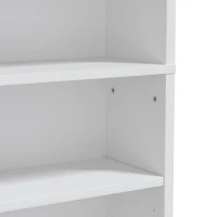 HOMCOM CD-/DVD-rek, 9 niveaus, smal staand rek met 6 verstelbare planken, voor 260 cd's, wit(m-11)