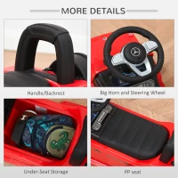 HOMCOM 3 in 1 Kids Ride On Car G350 Licensed Foot To Floor Slider Toddler Push Along NO POWER Red 12-36 months(m-7)