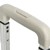 HOMCOM Carrello Spesa Pieghevole, Carrello in Alluminio, Ruote per Scale, Bianco(m-7)
