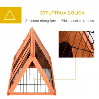 PawHut Gabbia per Conigli e Animali Domestici, Conigliera in Legno di Abete118 x 50 x 45 cm(m-6)