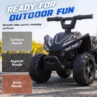 AIYAPLAY Quad Électrique Enfants 6 V, Voiture Électrique Enfants, Batterie au Lithium, Vitesse Max. 2 Km/H, 18 à 48 Mois, Noir(m-8)