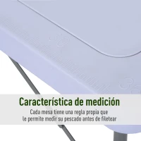 Outsunny Mesa Plegable Multifuncional 2 en 1 Mesa+Estación de Limpieza Mesa de Picnic con Grifo y 2 Fregaderos para Pesca Jardín Camping Barbacoa Exteriores 101x66x81cm(m-8)