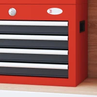 DURHAND Gereedschapskist Gereedschapstrolley, inclusief slot, 2 sleutels, 45 cm x 24,5 cm x 32,5 cm, Rood(m-9)