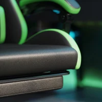 Vinsetto Scaun de Gaming cu Înălțime Reglabilă și Spătar Rabatabil, 65x65x121-129 cm, Negru și Verde(m-9)