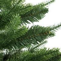 HOMCOM Sapin de Noël Artificiel 180 cm, Arbre de Noël avec 889 Pointes de Branches Articulées Réalistes, Support en Bois, Vert(m-12)