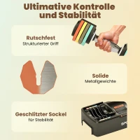 SPORTNOW Verstelbare Halterset, 1-5 kg Halters met Snelle Instelling, Antislip Greep en Compacte Opslag(m-8)