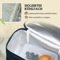 Outsunny Wilgenhouten picknickmand voor 4 personen met geïsoleerd koelvak en bestekset in natuurlijk hout(m-5)
