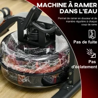 SPORTNOW Rameur à eau d'appartement rameur d'appartement pliable 6 niveaux de résistance écran LCD multifonction acier PC noir(m-4)