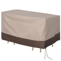 Outsunny Funda para Muebles de Jardín 600D Oxford Protecció contra el Polvo los Rayos UV Cubierta para Mobiliario Exterior 127x72x76 cm para Mesas Sillas Sofás Marrón(m-8)