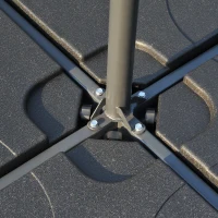 Outsunny Zonneschermstandaard parasolvoet zonneschermvoet staander voor vloerkruis vulbaar(m-5)