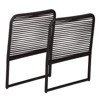 Outsunny Set Braccioli per Mobili da Giardino in Rattan Intrecciato Protezione Contro i Raggi UV Facile da Installare in Acciaio Marrone 63x60x6cm(m-1)