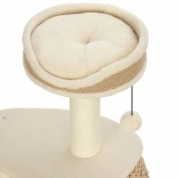 PawHut Grote krabpaal van 132 cm met handgevlochten kattenhuis van lisdodde, sisalpalen, ligbed, 3 speelballen en anti-kantelband, voor 1-2 katten tot 6 kg(m-12)