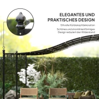 Outsunny 3 x 5 m pergola, flexibel tuindak met waterdichte doek en metalen frame, schaduwgever, Crèmewit(m-7)