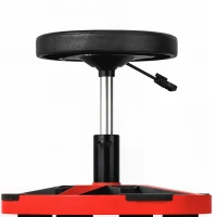 HOMCOM Rolling Mechanic Stool, 40-52 cm Height Adjustable Workshop Stool, 135kg 360° Swivel Roller Padded Creeper Seat, Black(m-13)
