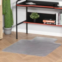 HOMCOM Tappetino per Sedia Ufficio Salvapavimento in Plastica, 90x120cm, Trasparente(m-6)