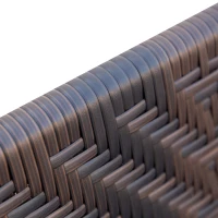 Outsunny Panchina a Dondolo da Giardino 2 Posti in Rattan e Acciaio con Tasche Laterali, 122x75x88cm Marrone e Nero(m-9)