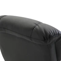HOMCOM Massagestoel met voetenbank, 10 trilpunten, 145° verstelbare rugleuning, zwart(m-8)
