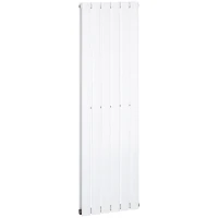 HOMCOM 460 x 1600 mm Double Panel Vertical Designer Radiator, Water-filled Heater for Home, Space Heater, Quick Warm up, Living room, Study, Apartments, White(m-1)