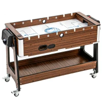 SPORTNOW 3-in-1 Multi Speltafel Draaibaar | Multifunctionele Speeltafel met Biljart, Tafelvoetbal, Airhockey & Opbergvak(m-1)