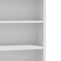 HOMCOM Mediarek, 8 niveaus, dvd-rek met 12 verstelbare planken, 16 vakken, voor 720 cd's, wit(m-10)