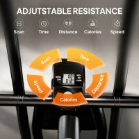 SPORTNOW Exercise Bike with Adjustable Seat, LCD Display for Home Gym(m-6)