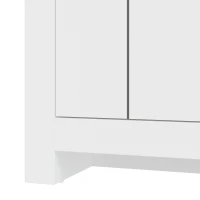 HOMCOM Sapateira 4 Níveis 12 Pares Armário para Sapatos 2 Portas e Prateleiras Ajustáveis 80x32,8x105 cm Carvalho e Branco(m-9)