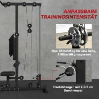 SPORTNOW Optrektoren, Krachttoren voor Optrekken, Roeien, Zonder Gewichten, Fitnessapparatuur voor Thuis, Staal, Kunstleer, Zwart(m-5)