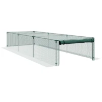 Outsunny 1,25 x 3,73 m Tuinnet, Plantenbeschermingstent met Ritssluiting, Insectenwerend Net, Staal, Groen(m-1)
