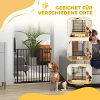 PawHut Hondenafschermhek, klemmontage, verstelbare lengte, staal/ABS, 75-95 x 76 cm, zwart(m-7)