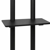 HOMCOM Mobile TV Stand on Wheels for 32-75 Inch Screens, Mobile TV Cart with Tilt, Height Adjustable, Black(m-12)