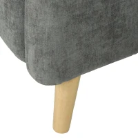 HOMCOM 2 Seater Sofa, Velvet Small Couch with 20cm Thick Padding, Wide and Deep Seat, Grey(m-12)