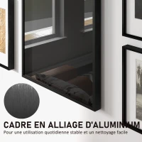 HOMCOM Frame box T-frame cadre pour maillot en aluminium et acrylique protection UV, 60 x 80 cm(m-7)