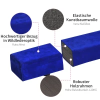 HOMCOM 210 cm balansbalk gym beam indoor outdoor tot 120 kg blauw(m-4)