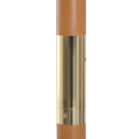 Outsunny Ombrellone da Giardino 2.5x2.3 m a 6 Stecche, in Legno e Poliestere, Bianco Crema(m-7)